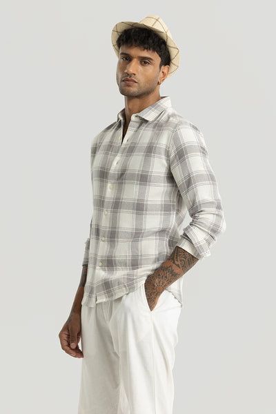 Light Grey Checked Shirt